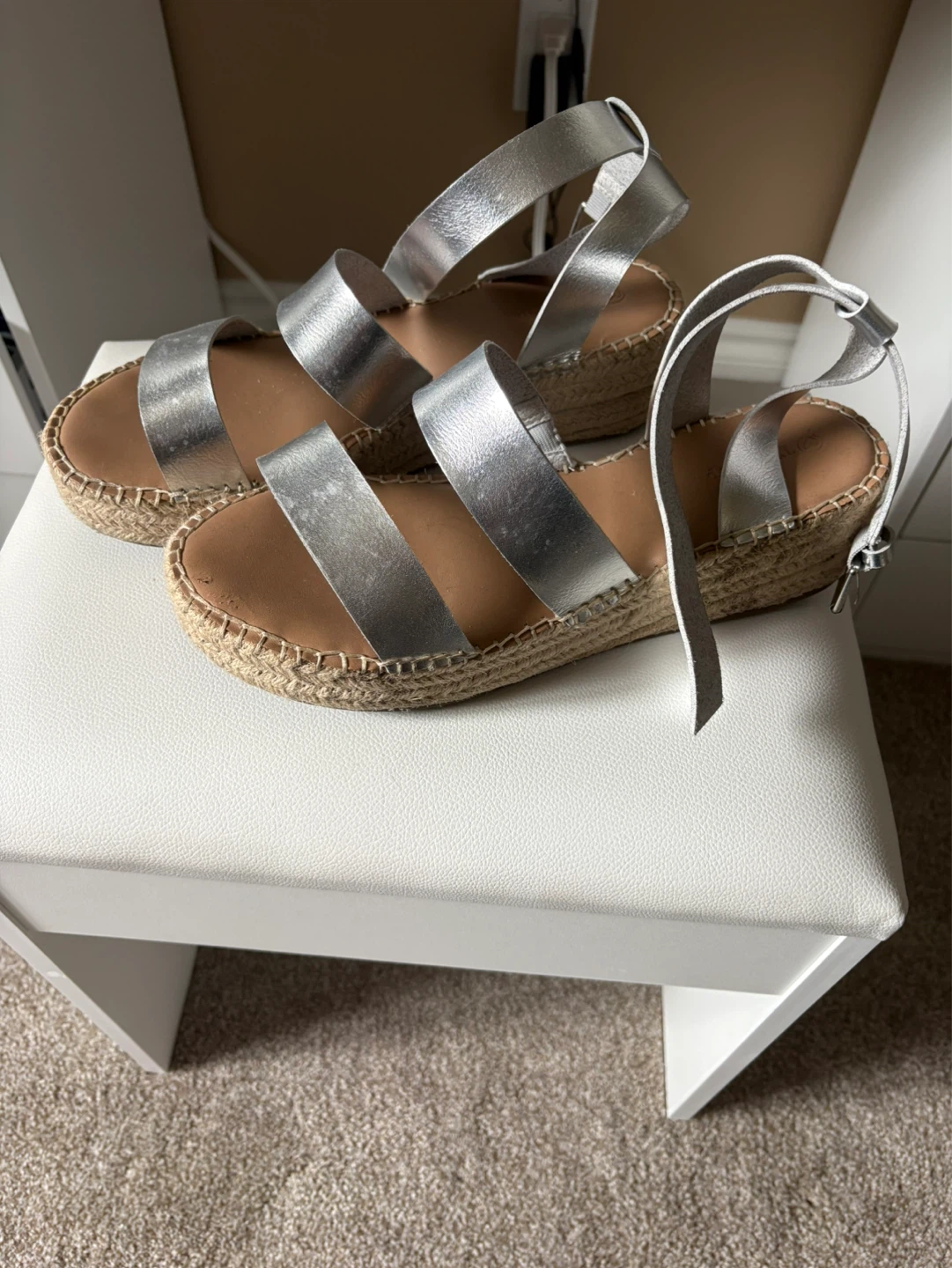 Silver Espadrille Platform Sandals - photo 2