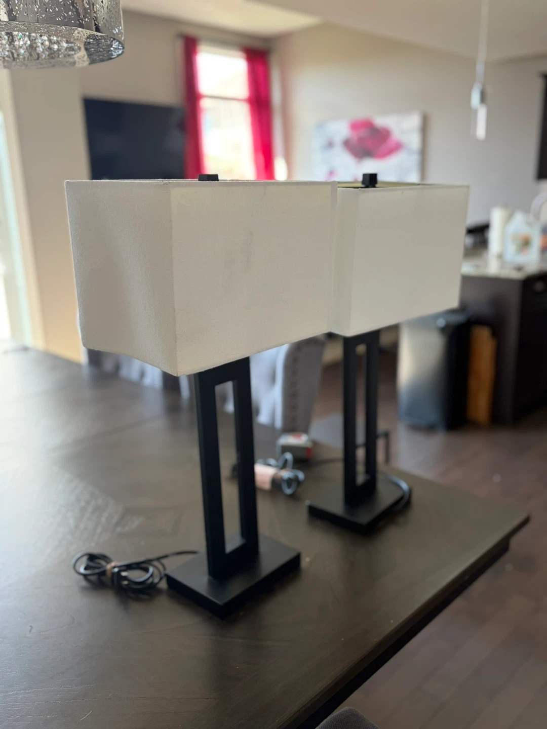 2 Black Table Lamps