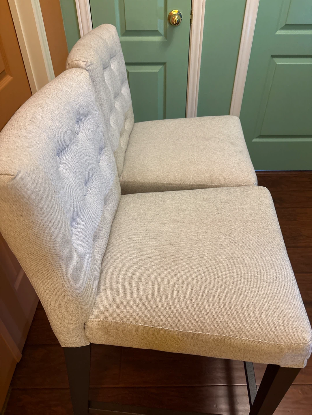 Set of 2 Tufted Bar Stools - photo 5