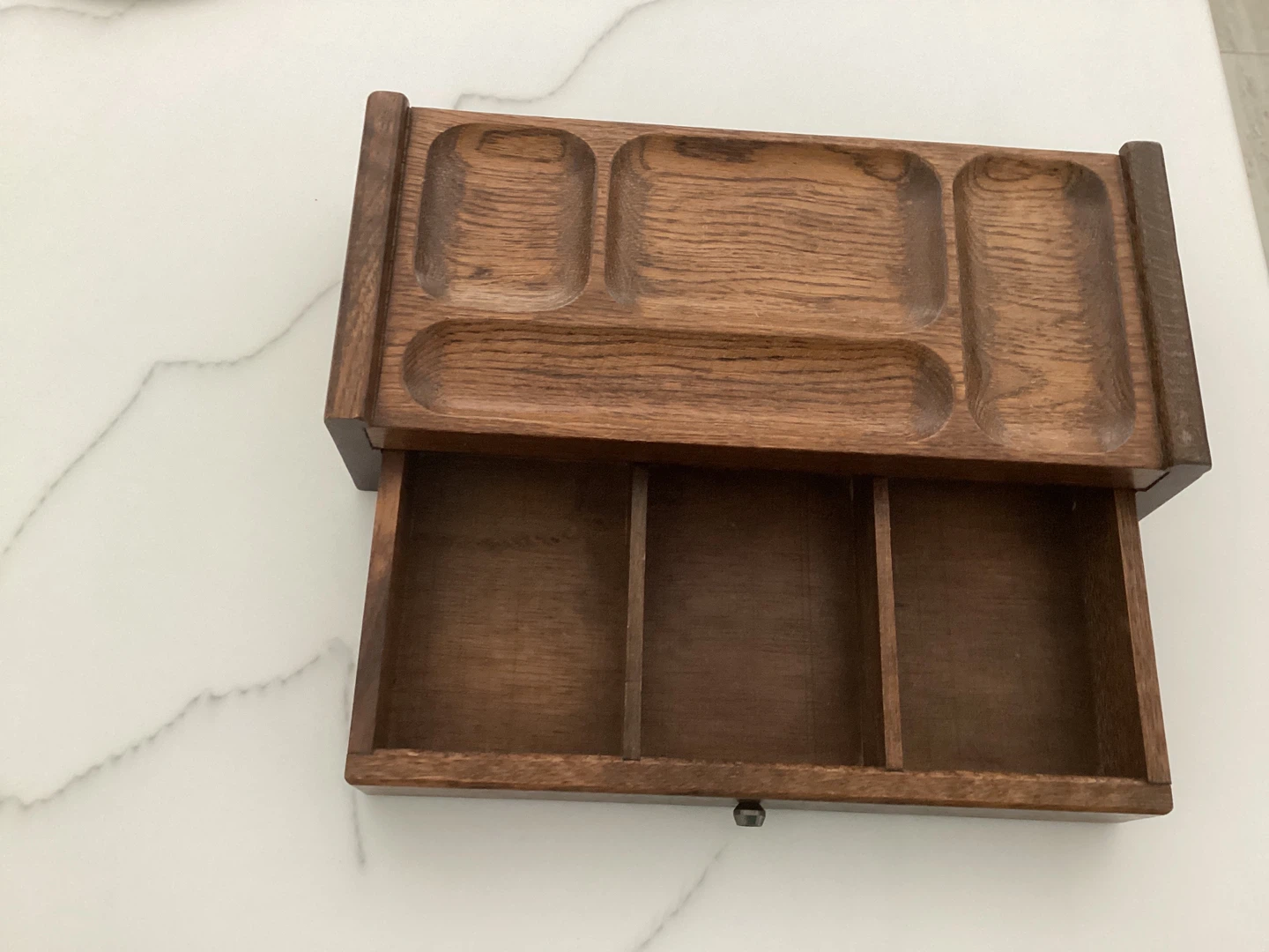 Wooden Desk Organizer with Drawer - photo 4