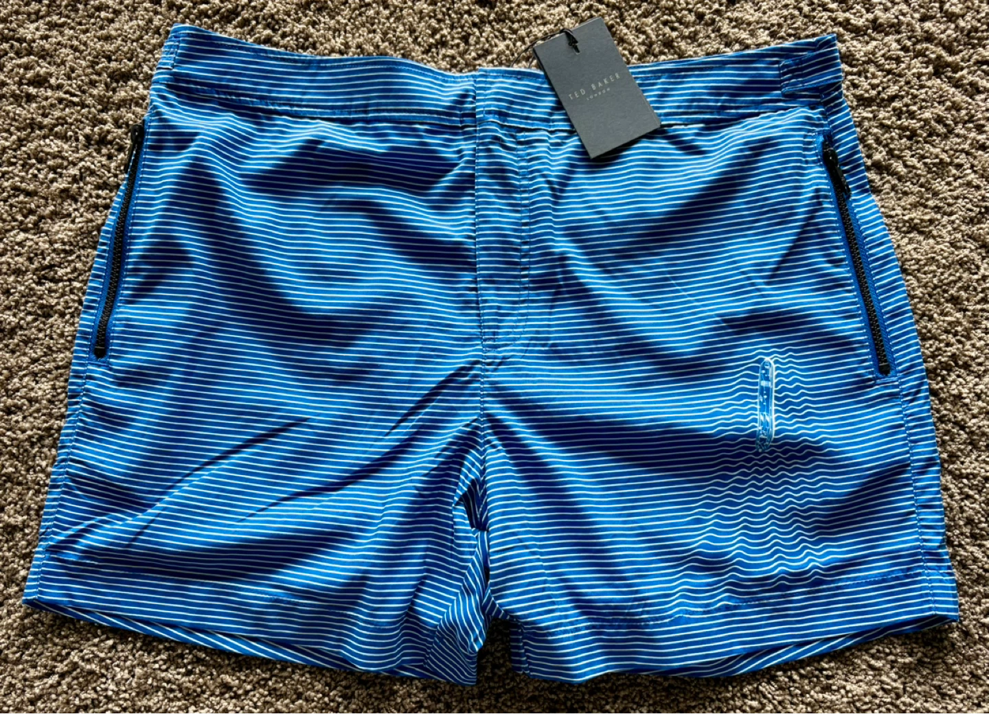 Ted Baker Mens Blue Swim Shorts Size 4 Large New With Tags