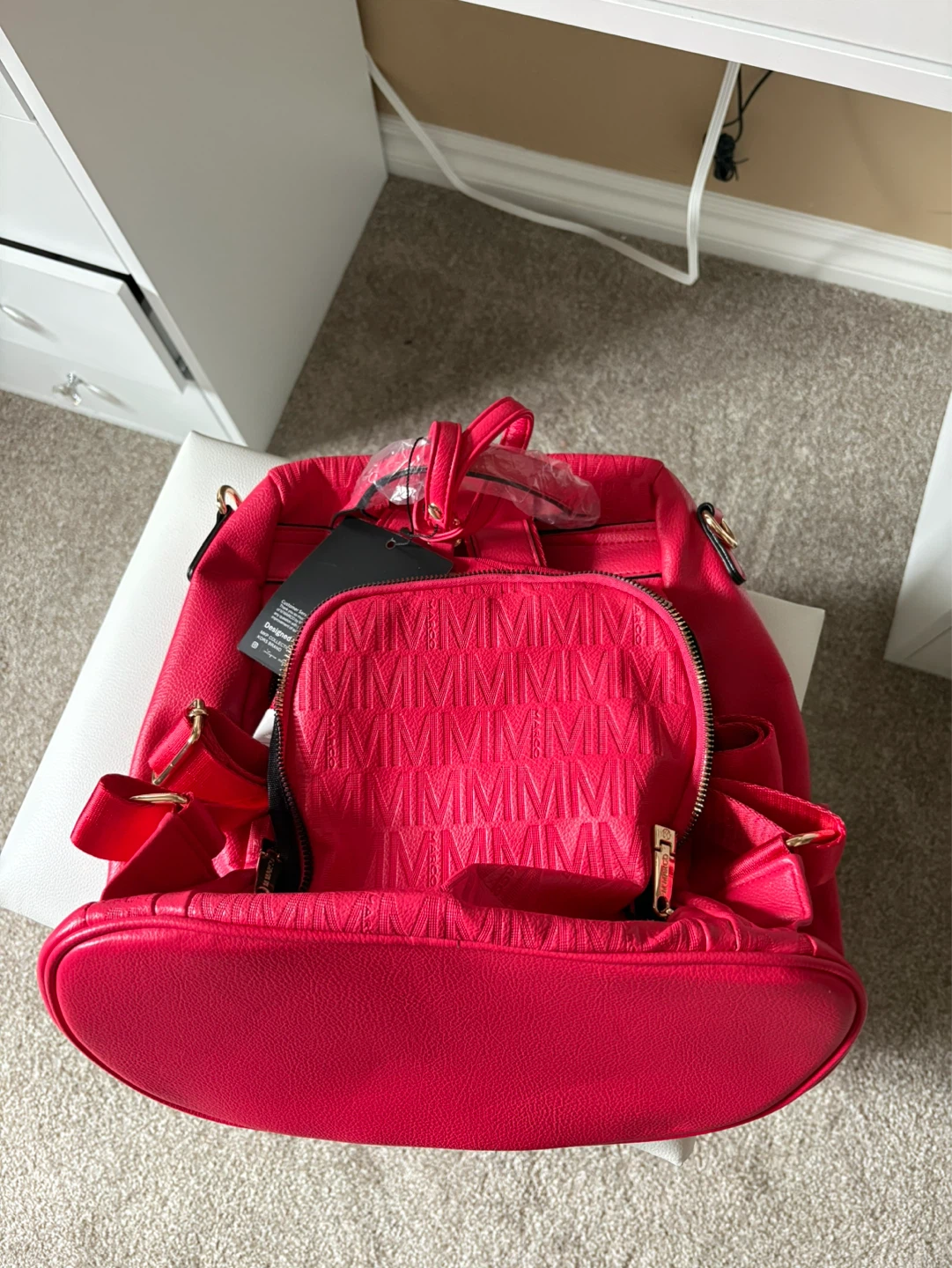 Red Michael Kors Backpack Purse - photo 2