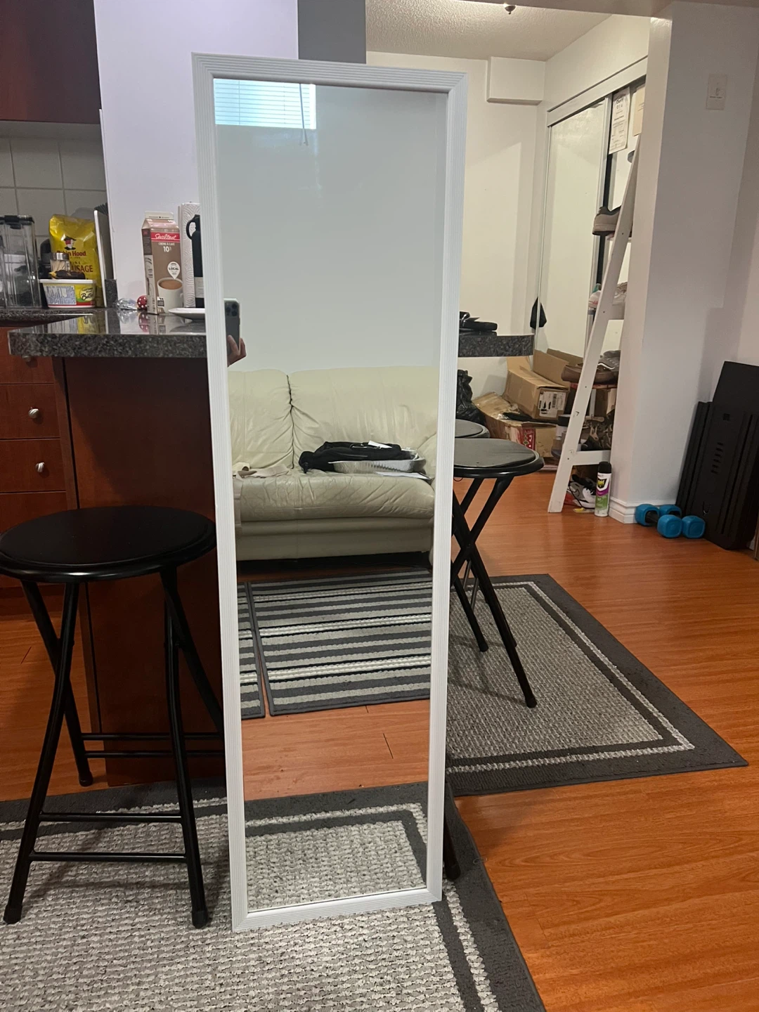 Full Length Standing Mirror - White Frame