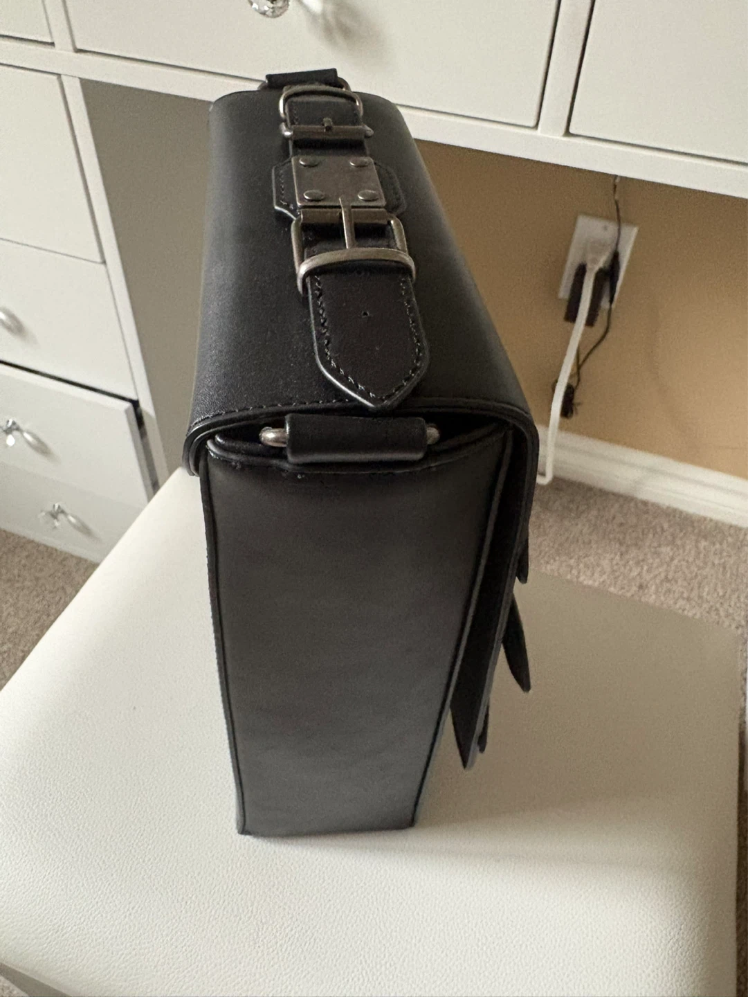 Demonia Black Satchel Bag with Buckle Details - photo 2