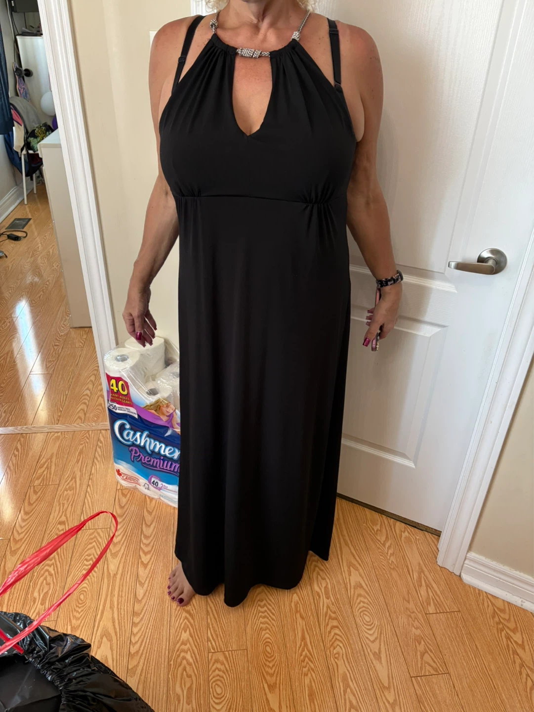Black evening gown