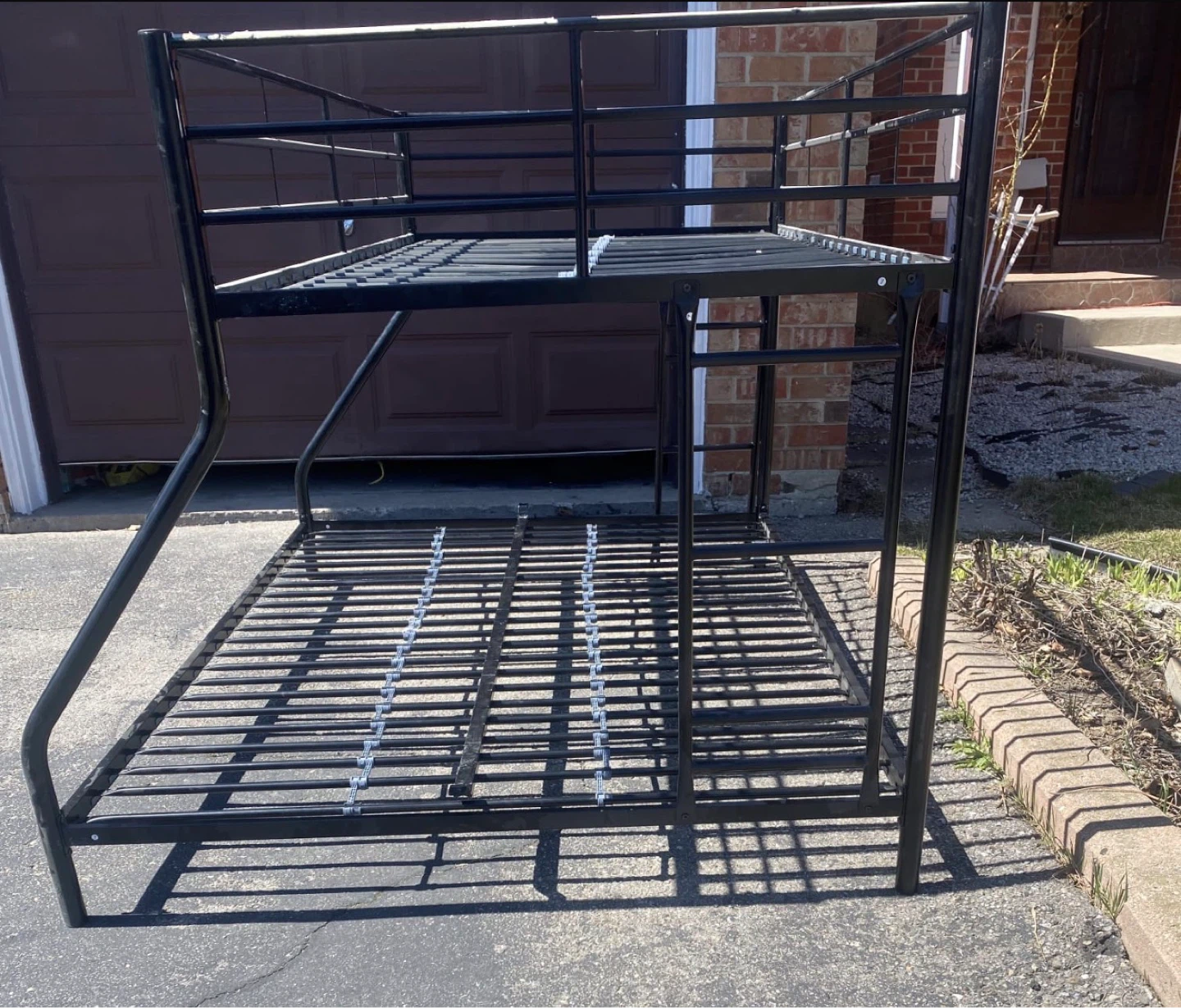 Black Metal Twin over full bunk bed - photo 2