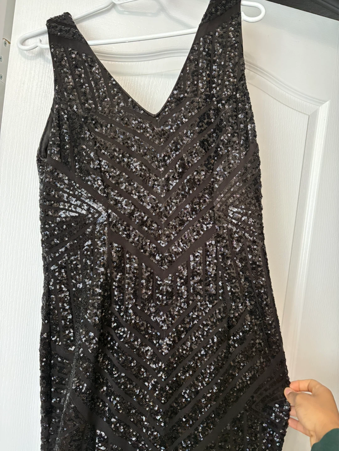 Beautiful black sequin gown - photo 2