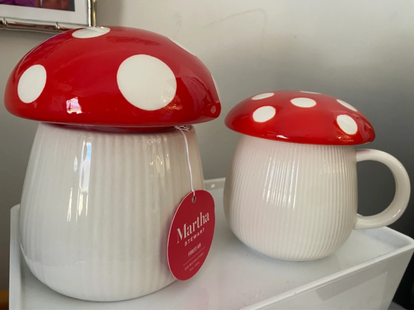 Mushroom Candle and “Mugshroom” mug w/ lid