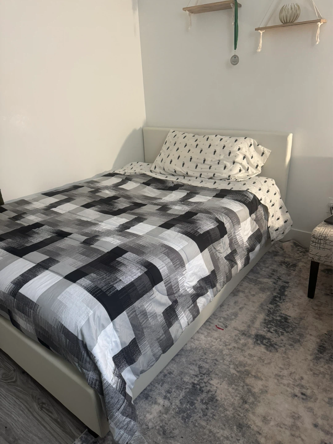 Queen Bed Frame with mattress