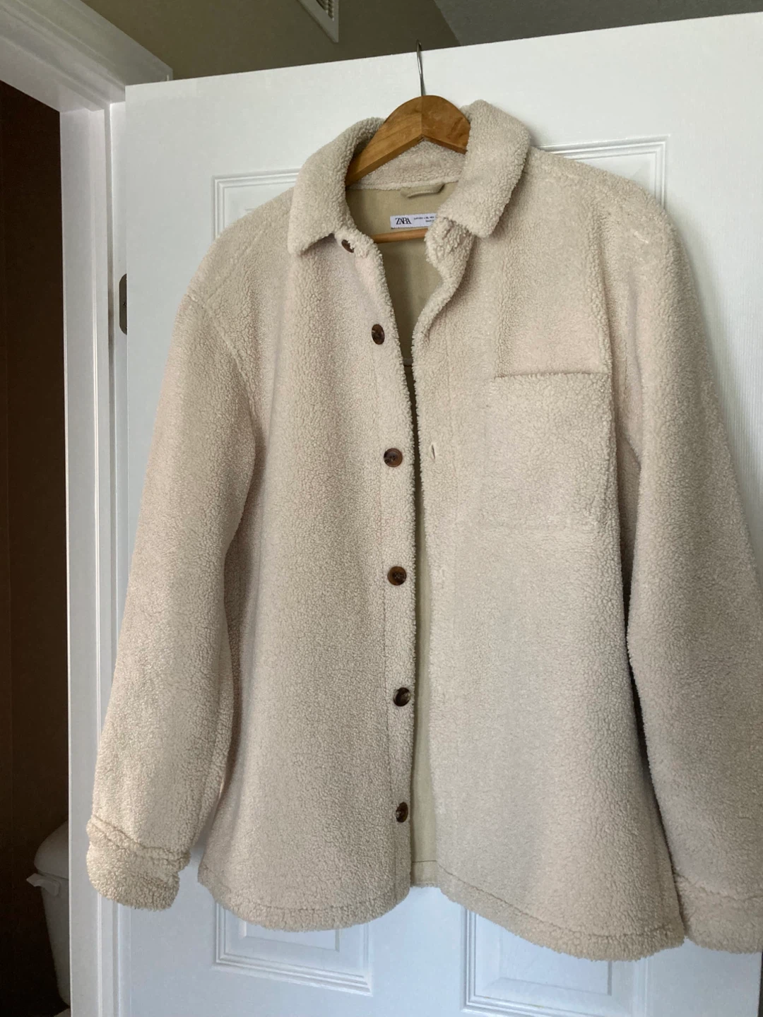 Zara Fleece Shacket - Cream