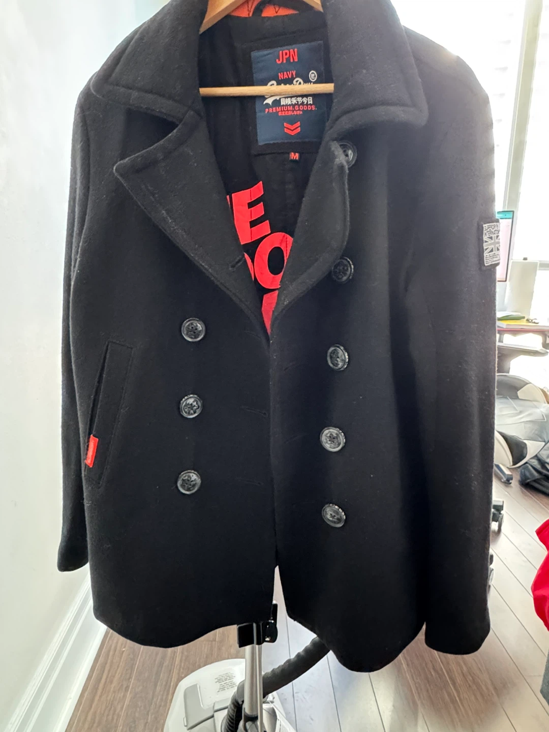 Superdry black Peacoat
