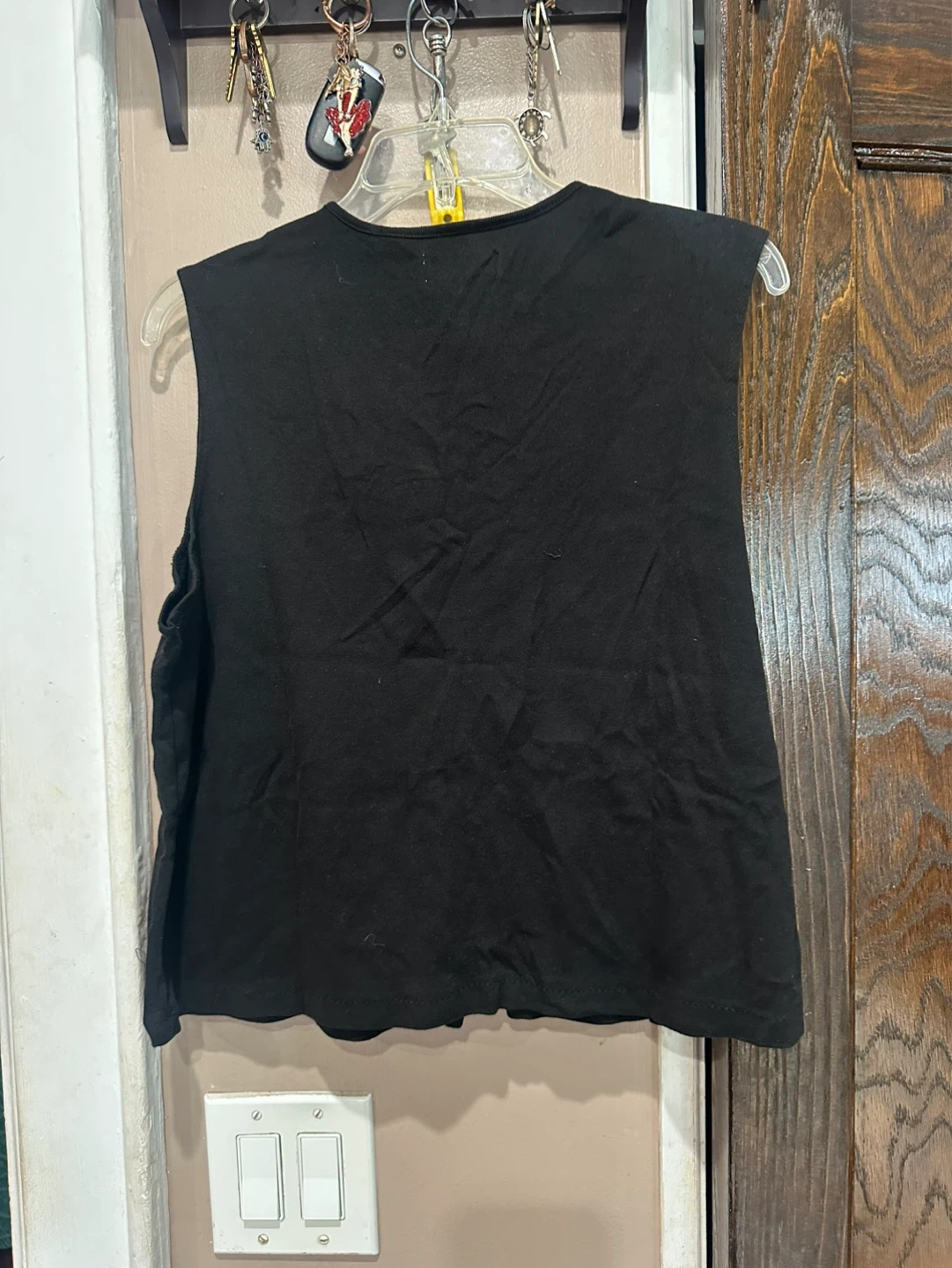 White Stag Black Embroidered V-Neck Top - XL - photo 4