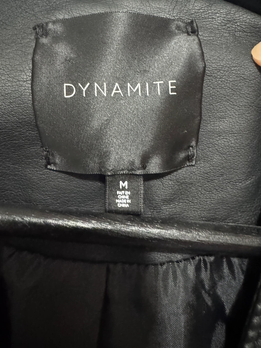 Black Faux Leather Jacket - photo 2