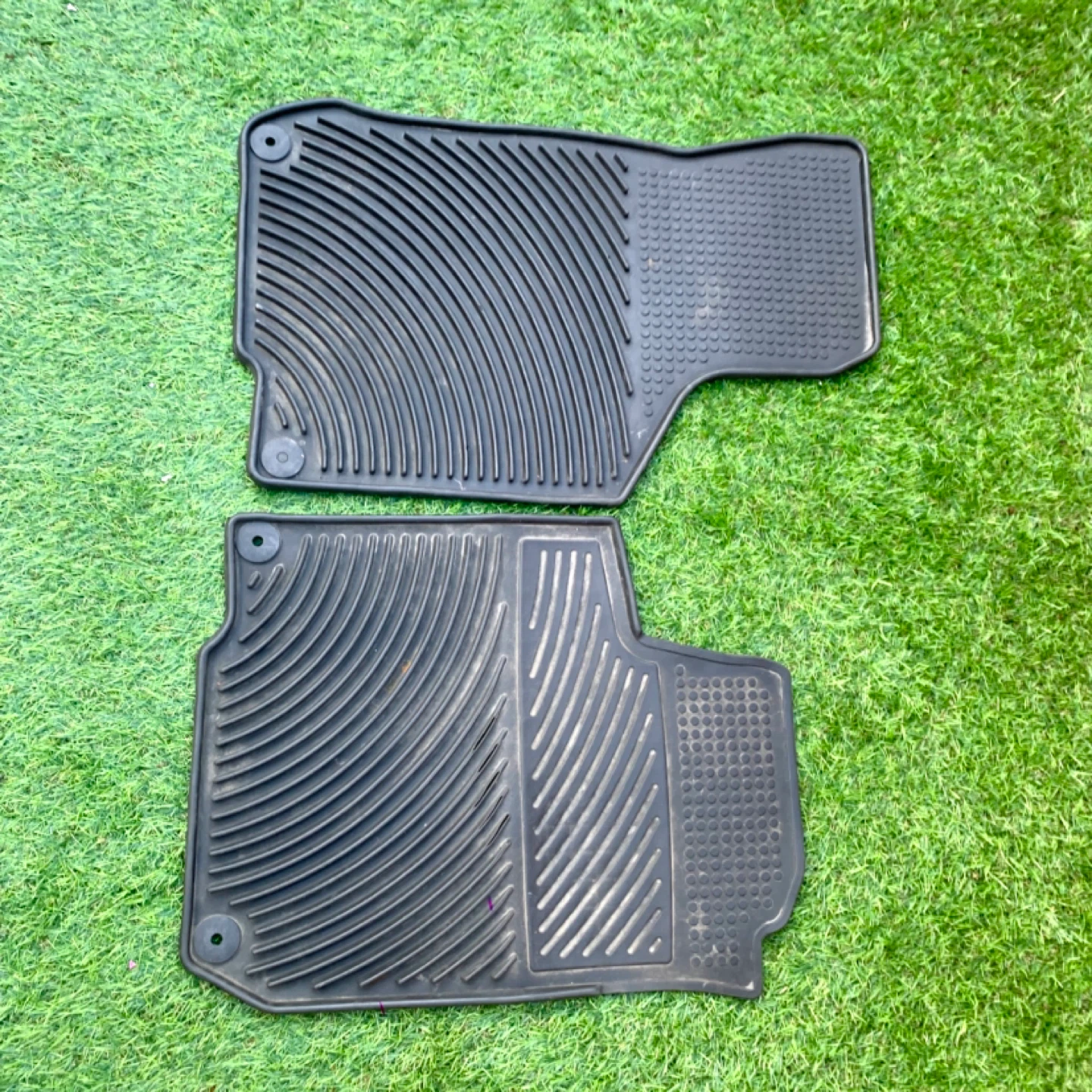 Car Floor Mats Rubber Mats Black Auto Interior Set 2 - photo 2