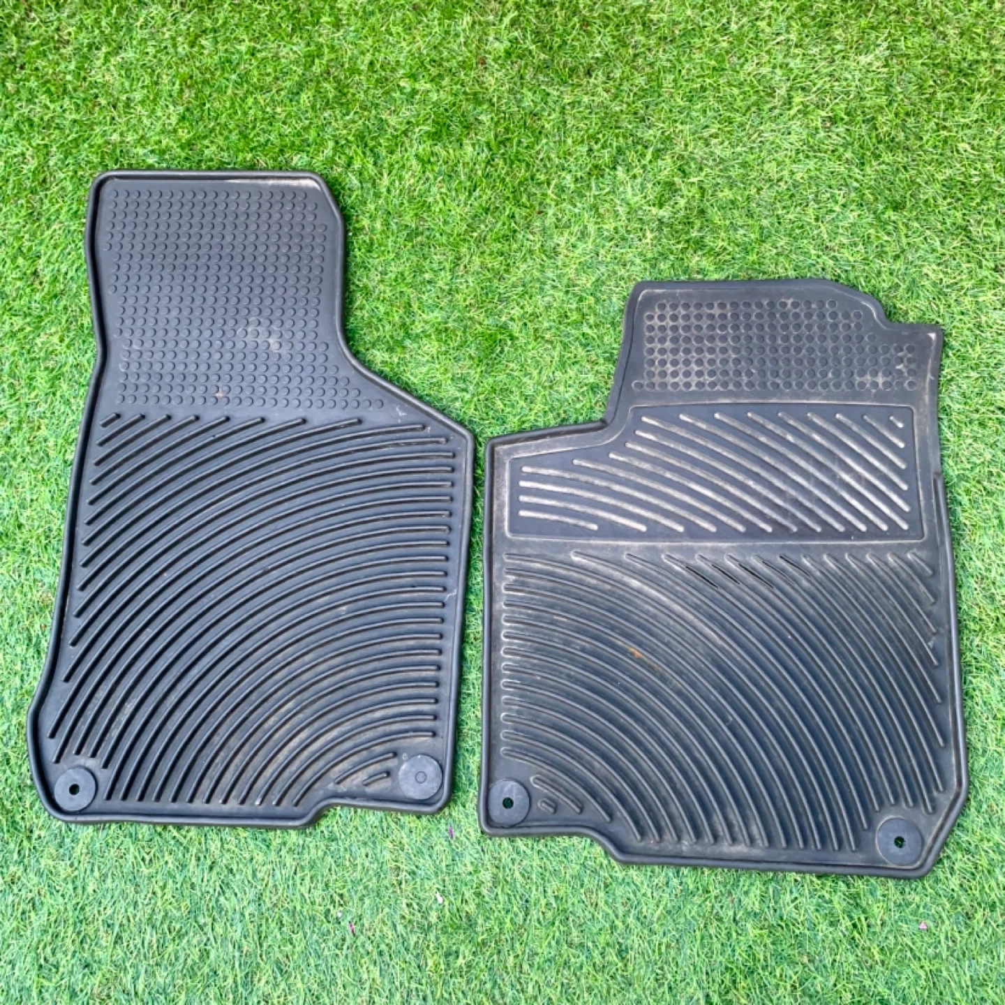 Car Floor Mats Rubber Mats Black Auto Interior Set 2