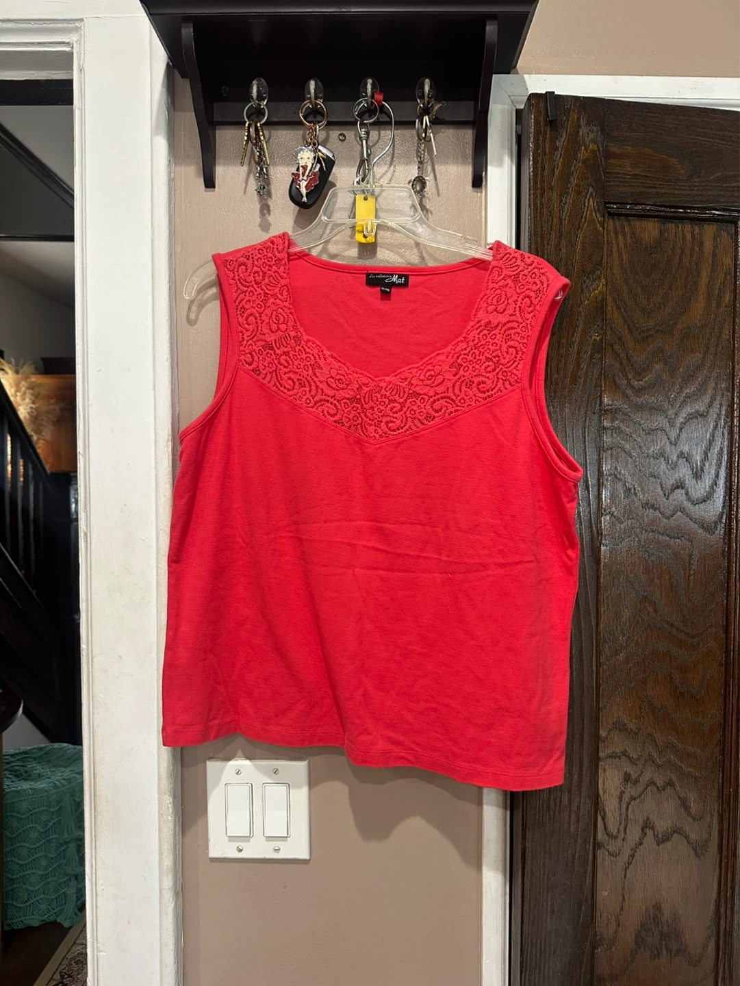 Les collections Mat Lace Trim Tank Top XL