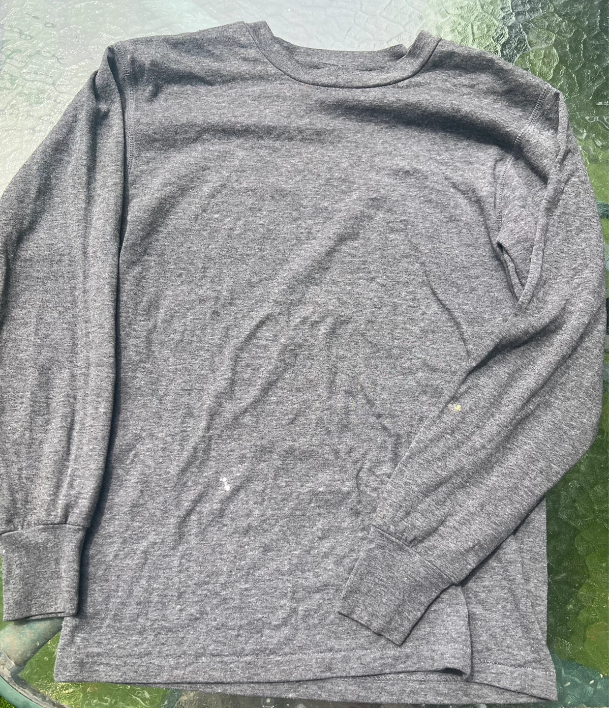 Stanfield’s Scots Vintage-Style Stone Grey Long Sleeve Crew Neck