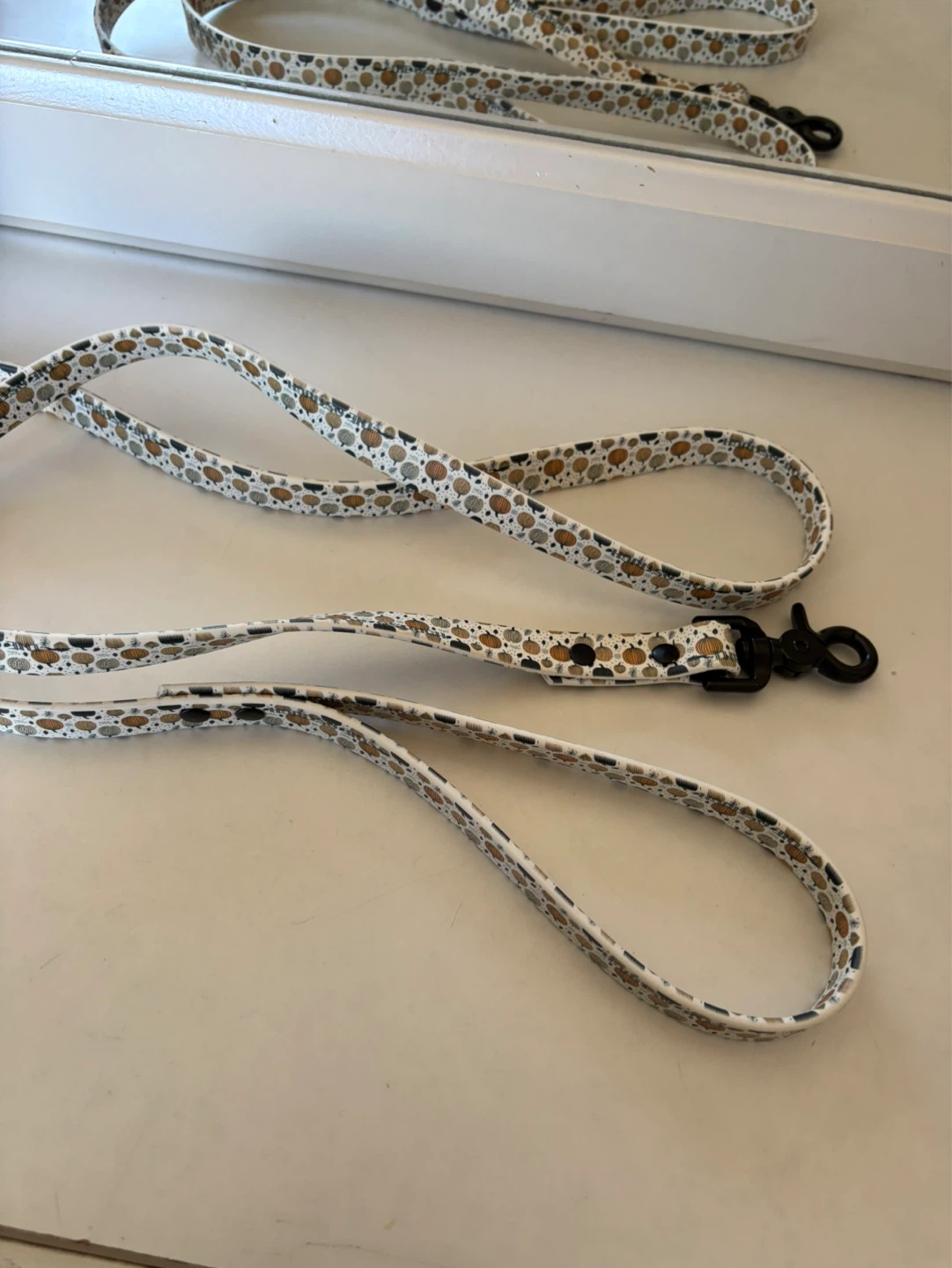 Pumpkin fall themed dog leash