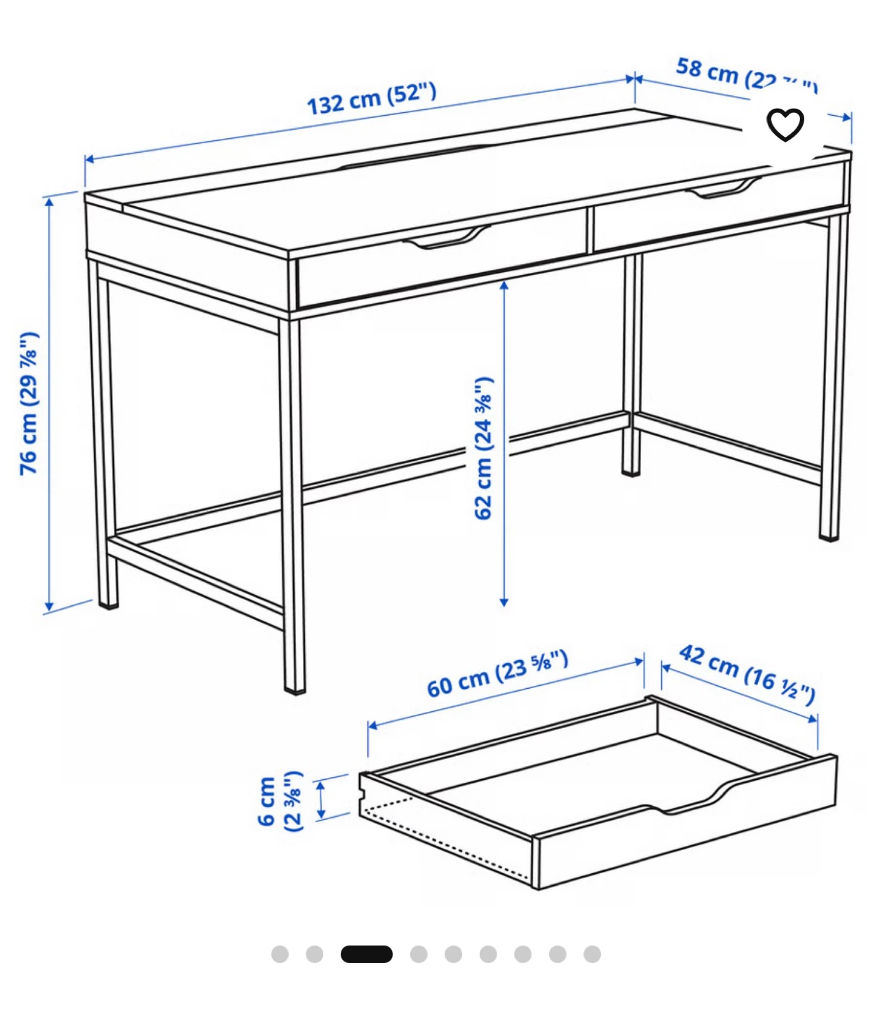 IKEA ALEX Desk White - photo 4