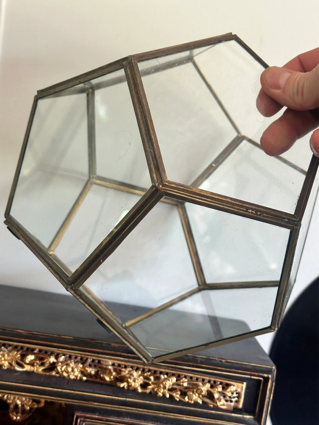 geometric glass terrarium - photo 4