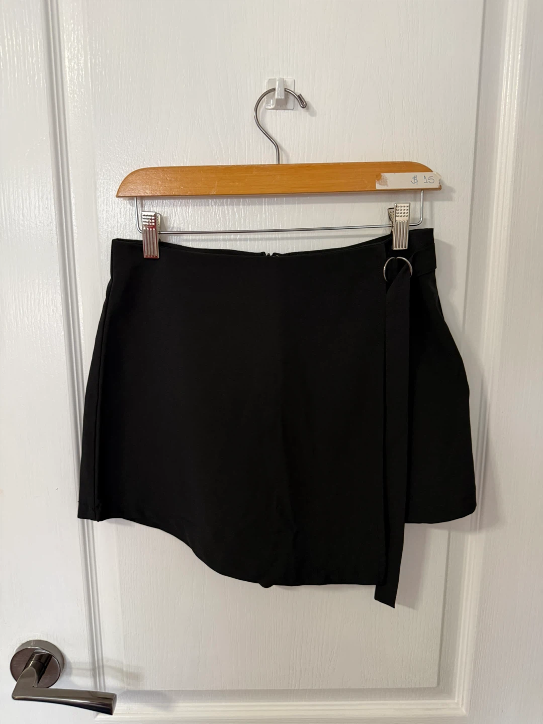 Black Skort with Tie Detail