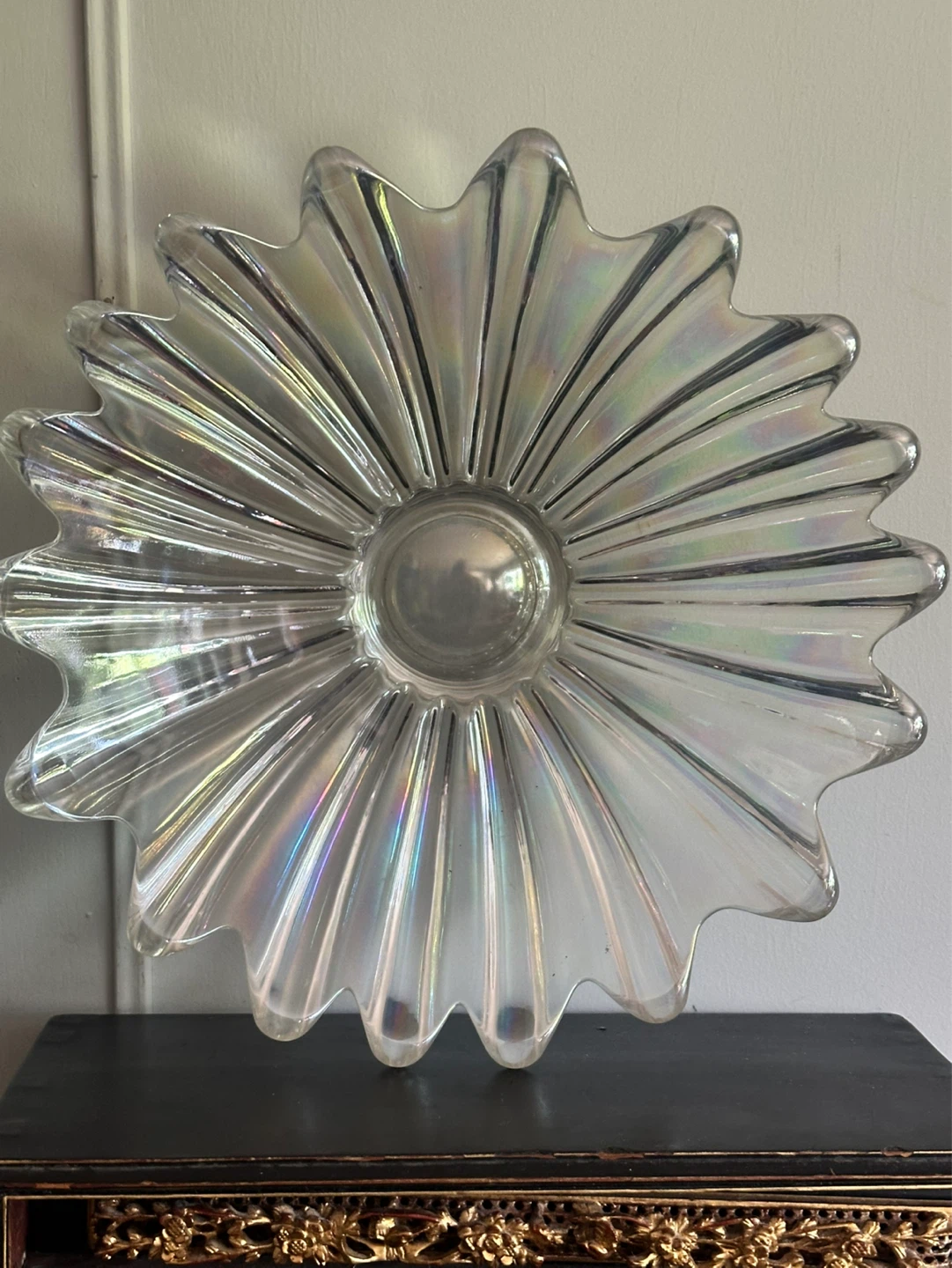 Large 11.5” Celestial Art Glass Bowl By FEDERAL GLASS CO