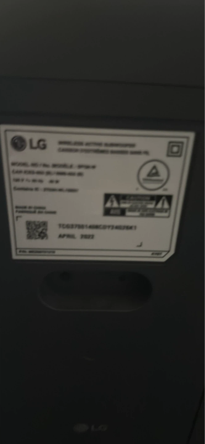 LG Wireless Active Subwoofer