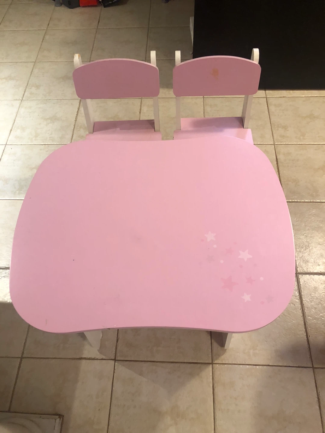 Pink Kids Double Desk and Chair Set - photo 3