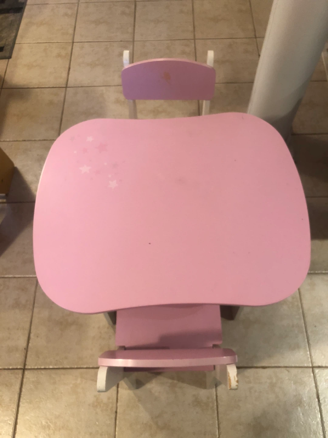 Pink Kids Double Desk and Chair Set - photo 4