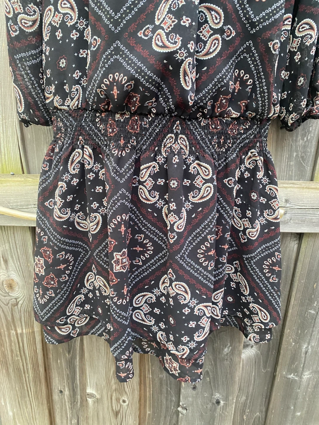 DYNAMITE Women's Black Paisley Print Dress, Size M - photo 5