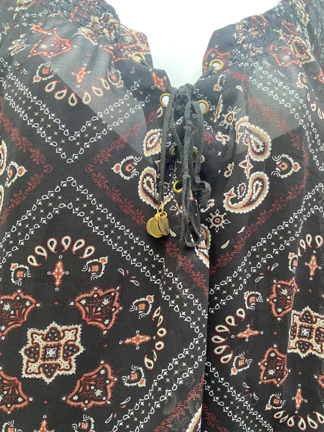 DYNAMITE Women's Black Paisley Print Dress, Size M - photo 3
