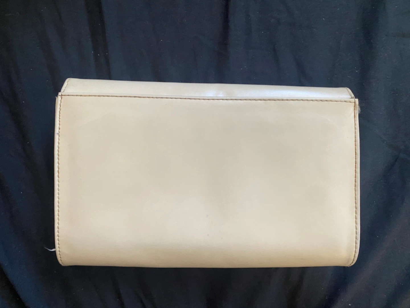 Cream Envelope Clutch Bag with Gold Chain - photo 4