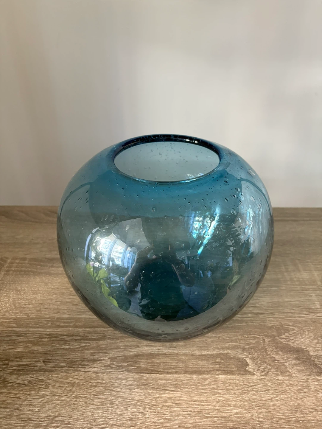 Blue Glass Bubble Vase - photo 2