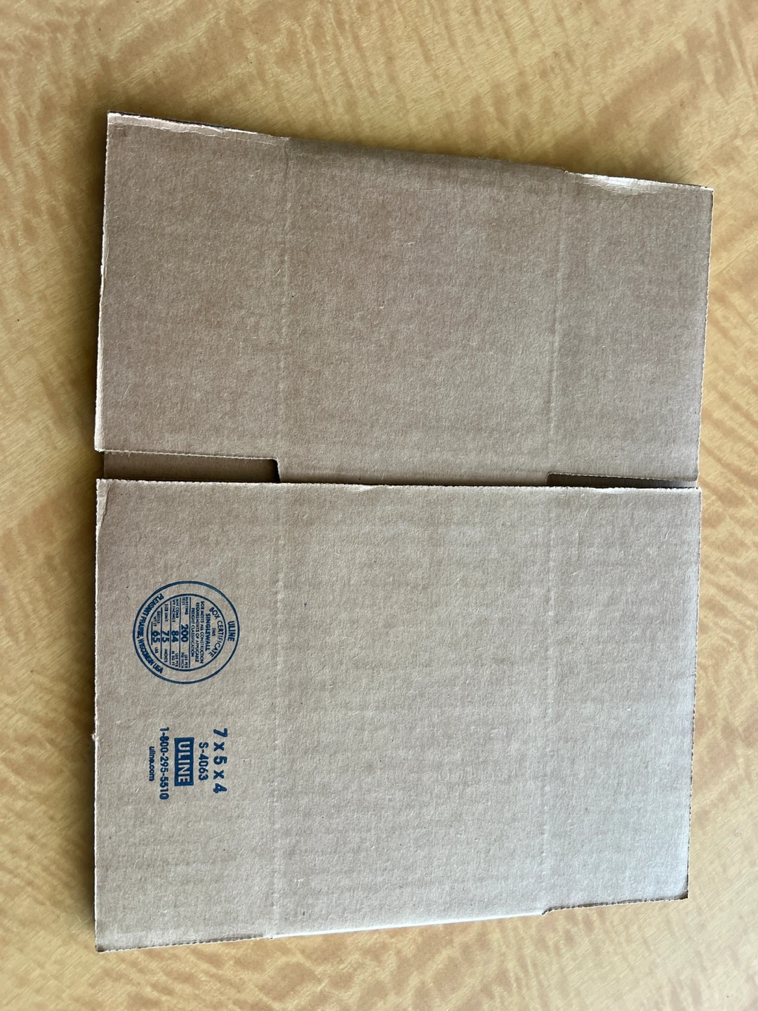 Uline 7x5x4 Cardboard Box - photo 2