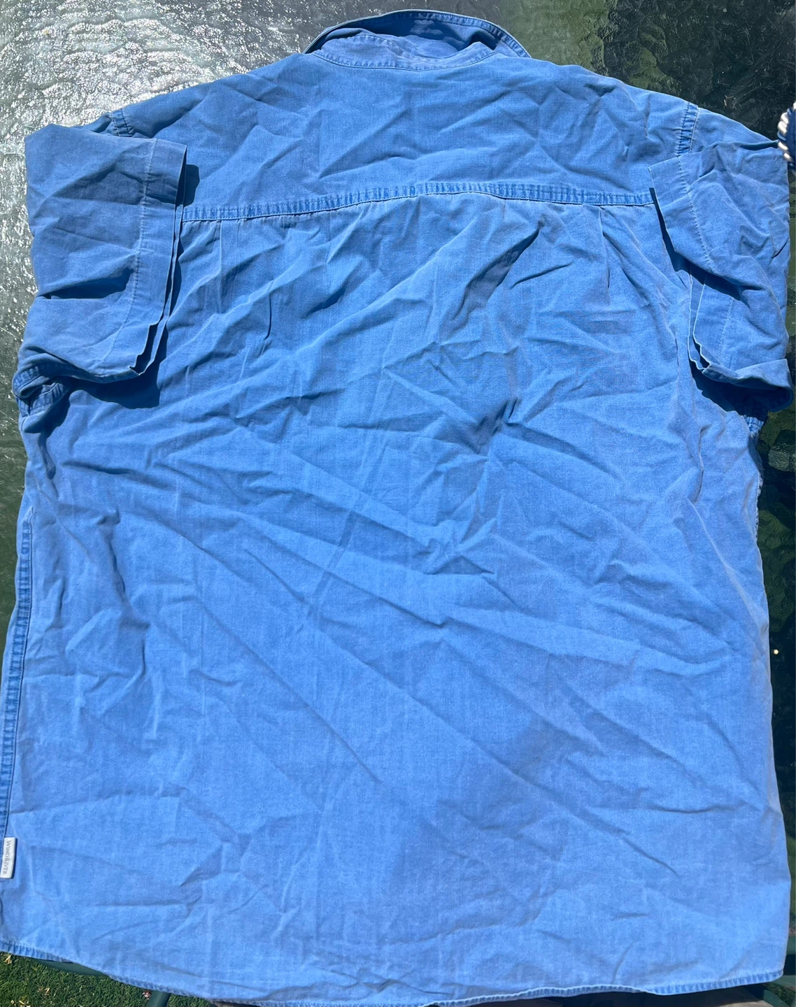 WindRiver Blue Denim Button-Down short sleeve Collar Shirt - photo 2