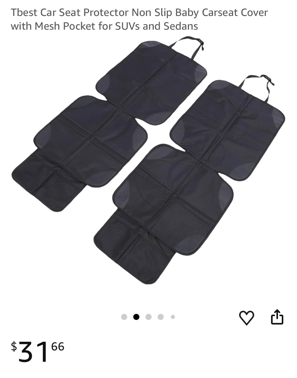 Tbest Car Seat Protector (2-Pack)