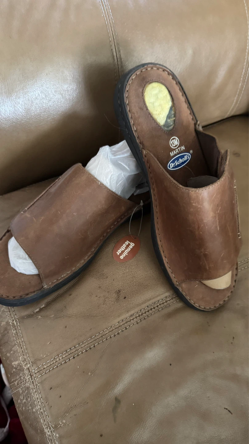 Dr. Scholl's Martin Leather Slides