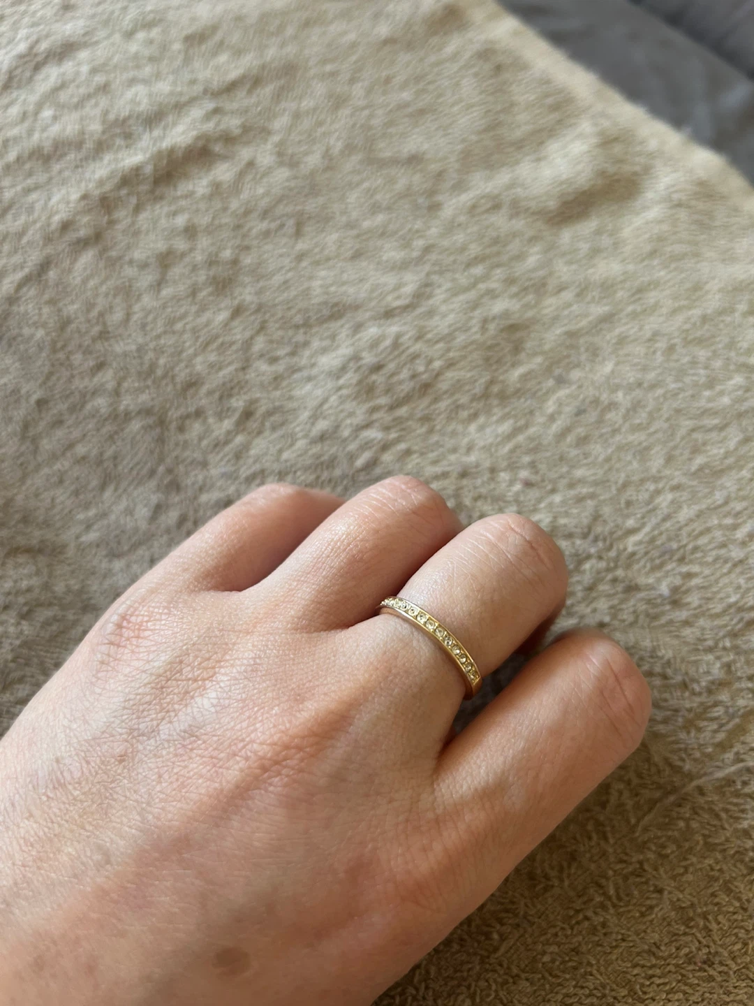 14k Gold-plated Swarovski ring w/ swarovski crystals