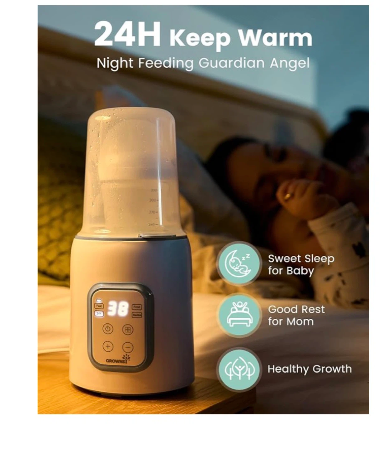 New Grownsy 8-in-1 Fast Baby Bottle Warmer with Timer - photo 4