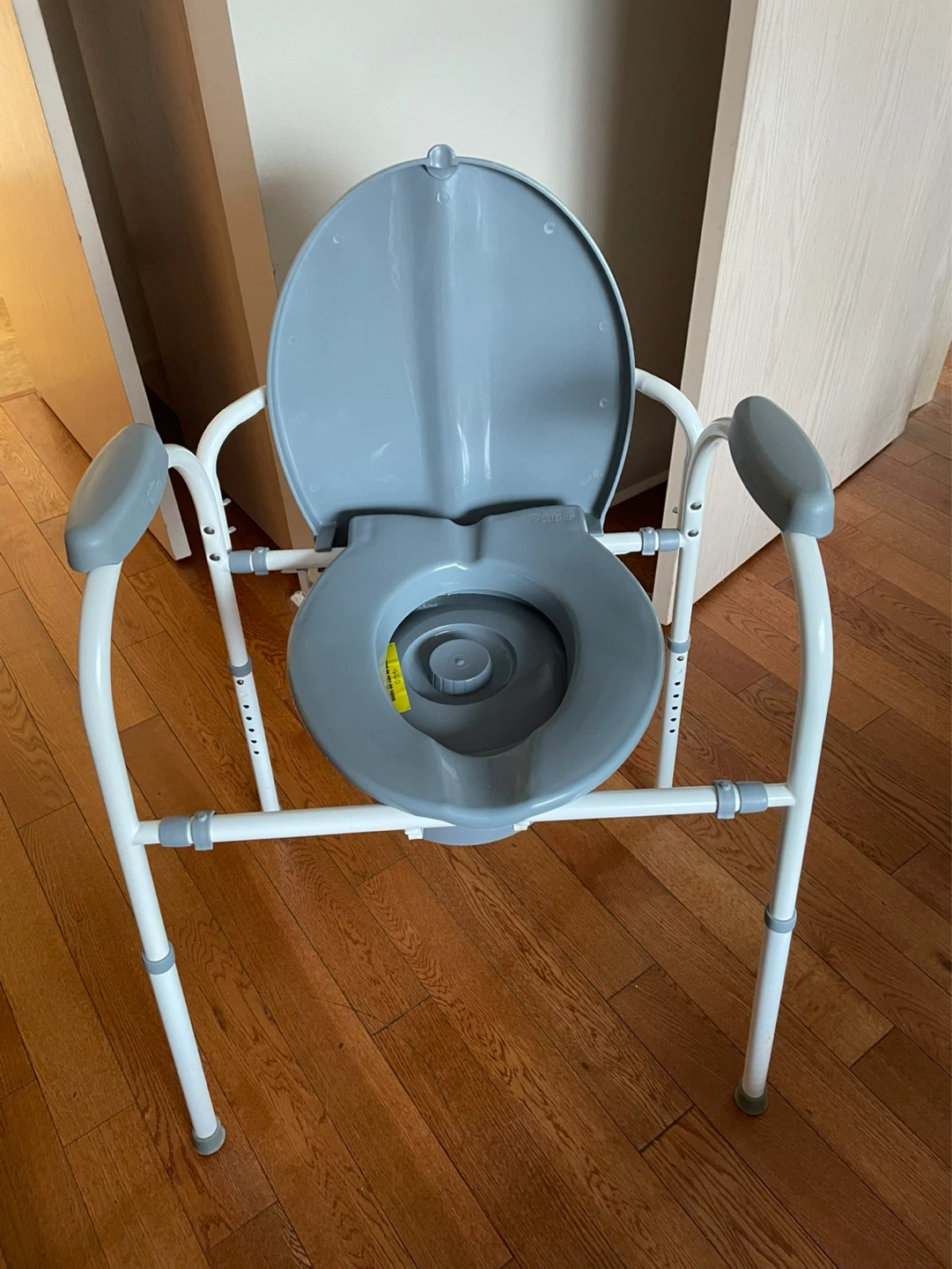 Grey Commode Chair with Armrests - New - photo 5