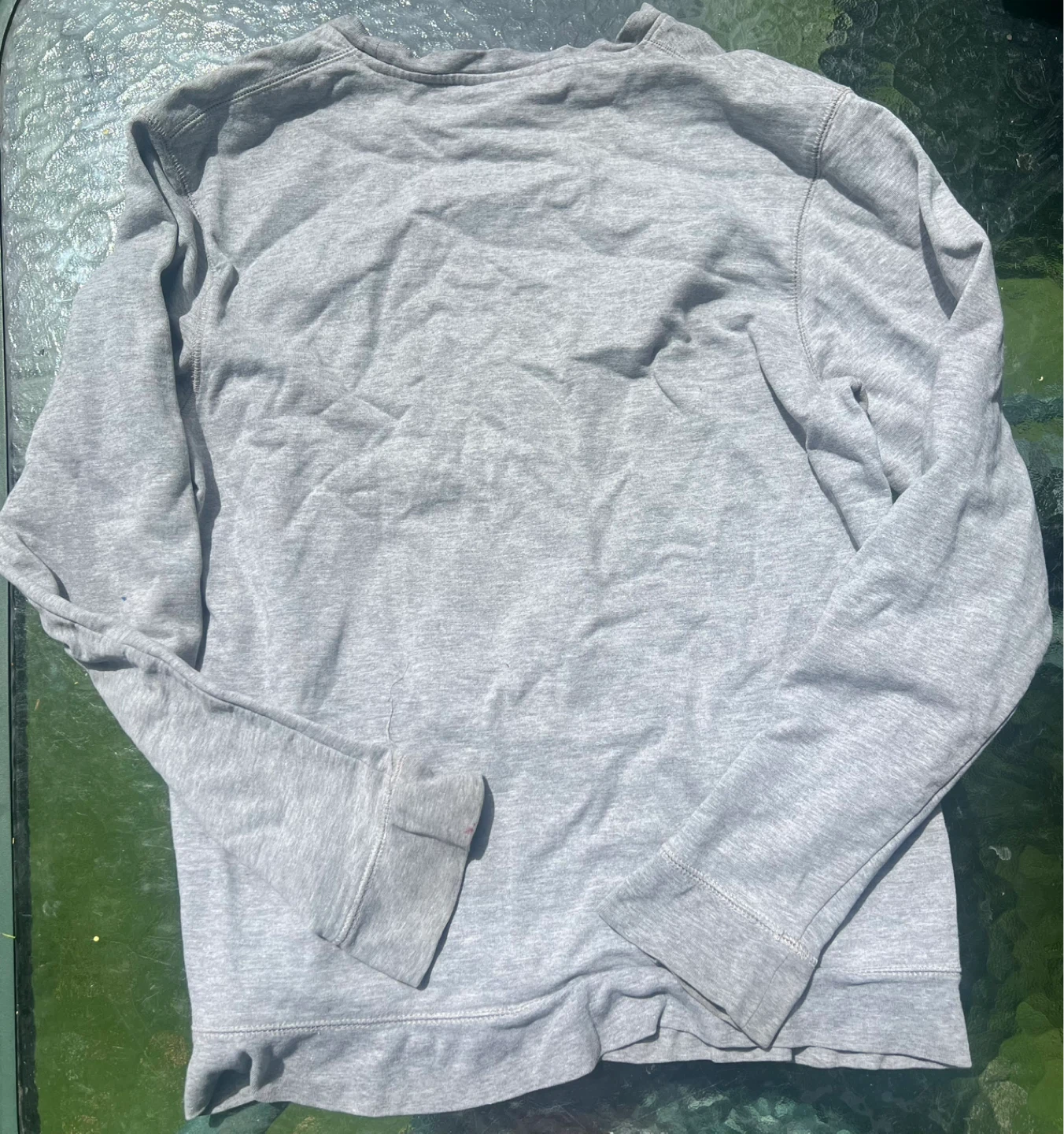 Vintage Grey Crewneck Long-Sleeve Sweatshirt