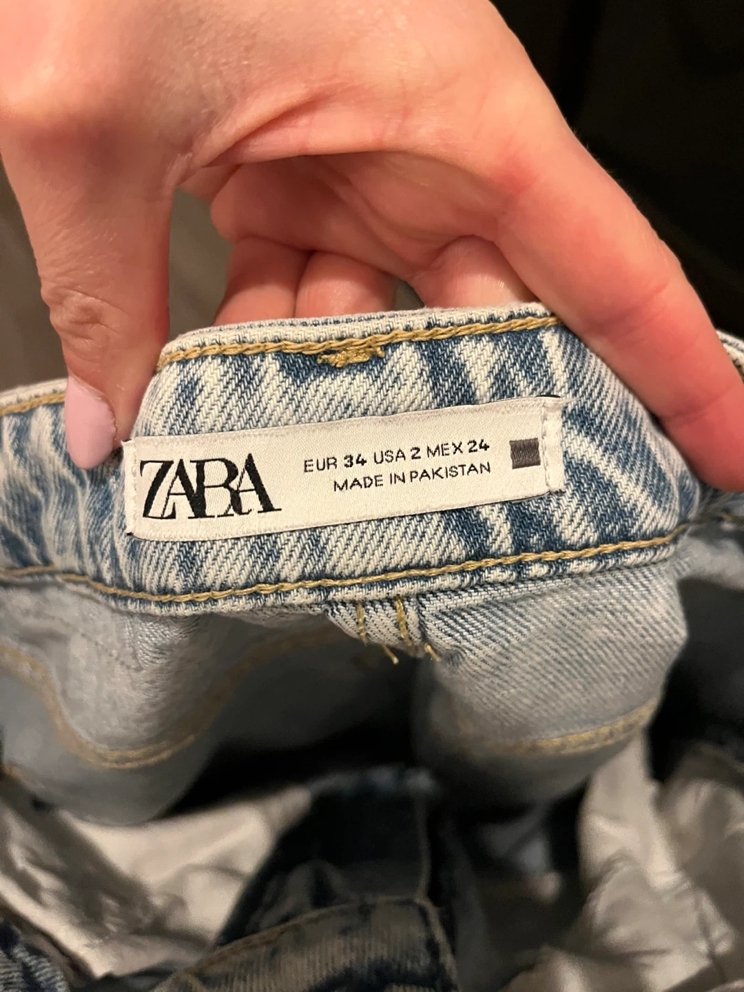 ZARA Acid Wash Straight Leg Jeans - photo 3