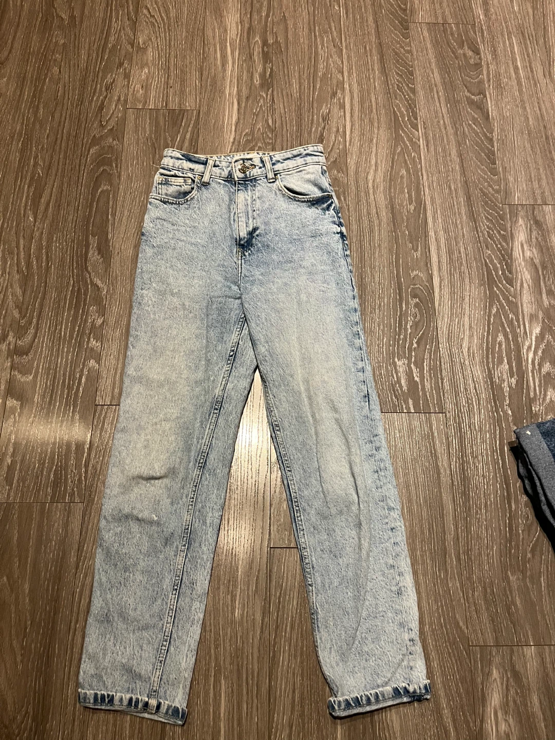 ZARA Acid Wash Straight Leg Jeans - photo 2