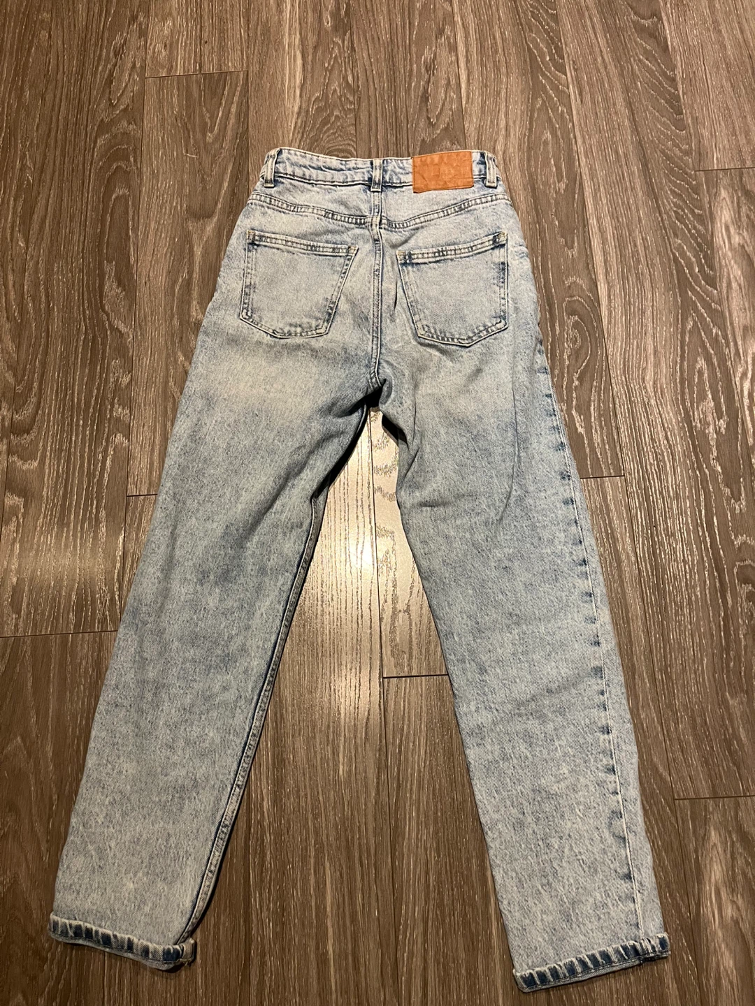 ZARA Acid Wash Straight Leg Jeans