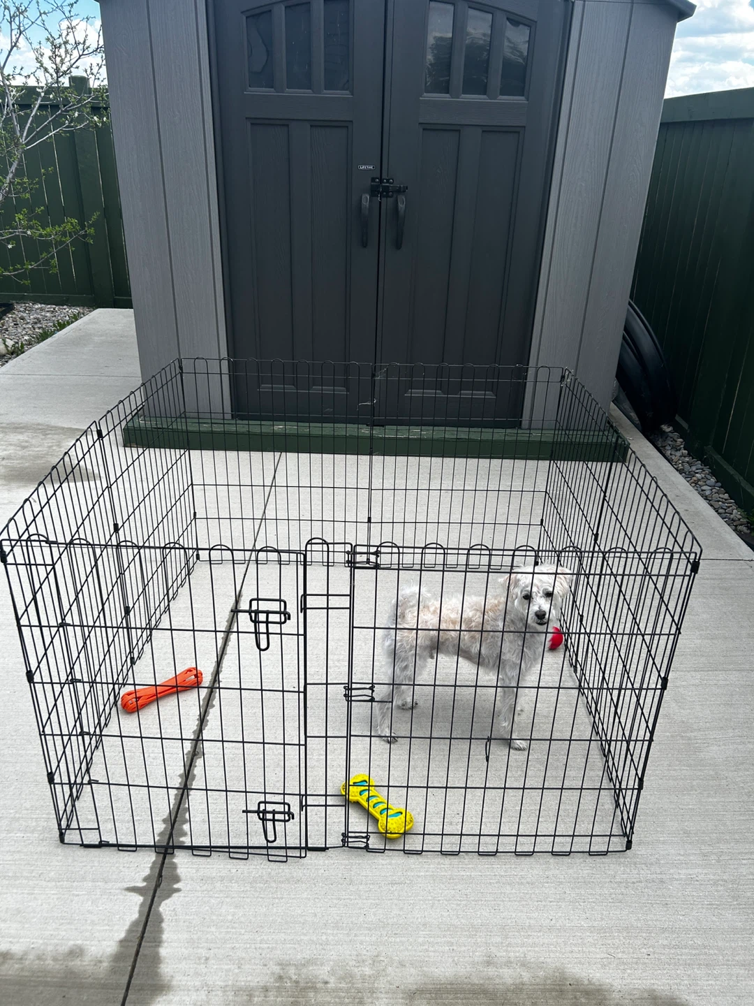 Dog Exercise Pen with 2 Trays - photo 2