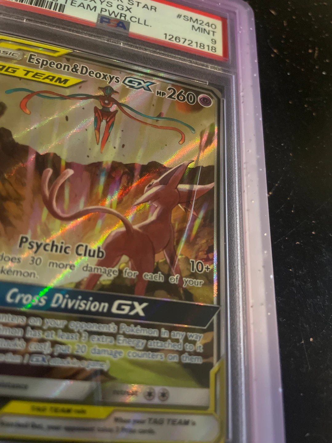 Pokemon Espeon & Deoxys GX SM240 Trading Card - photo 3