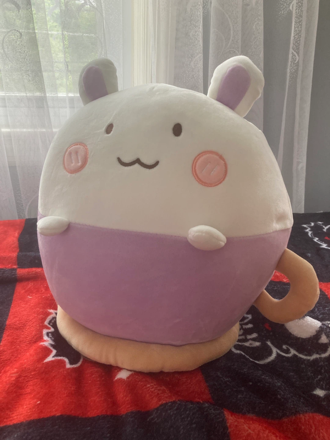 Kawaii White and Purple Plush Toy