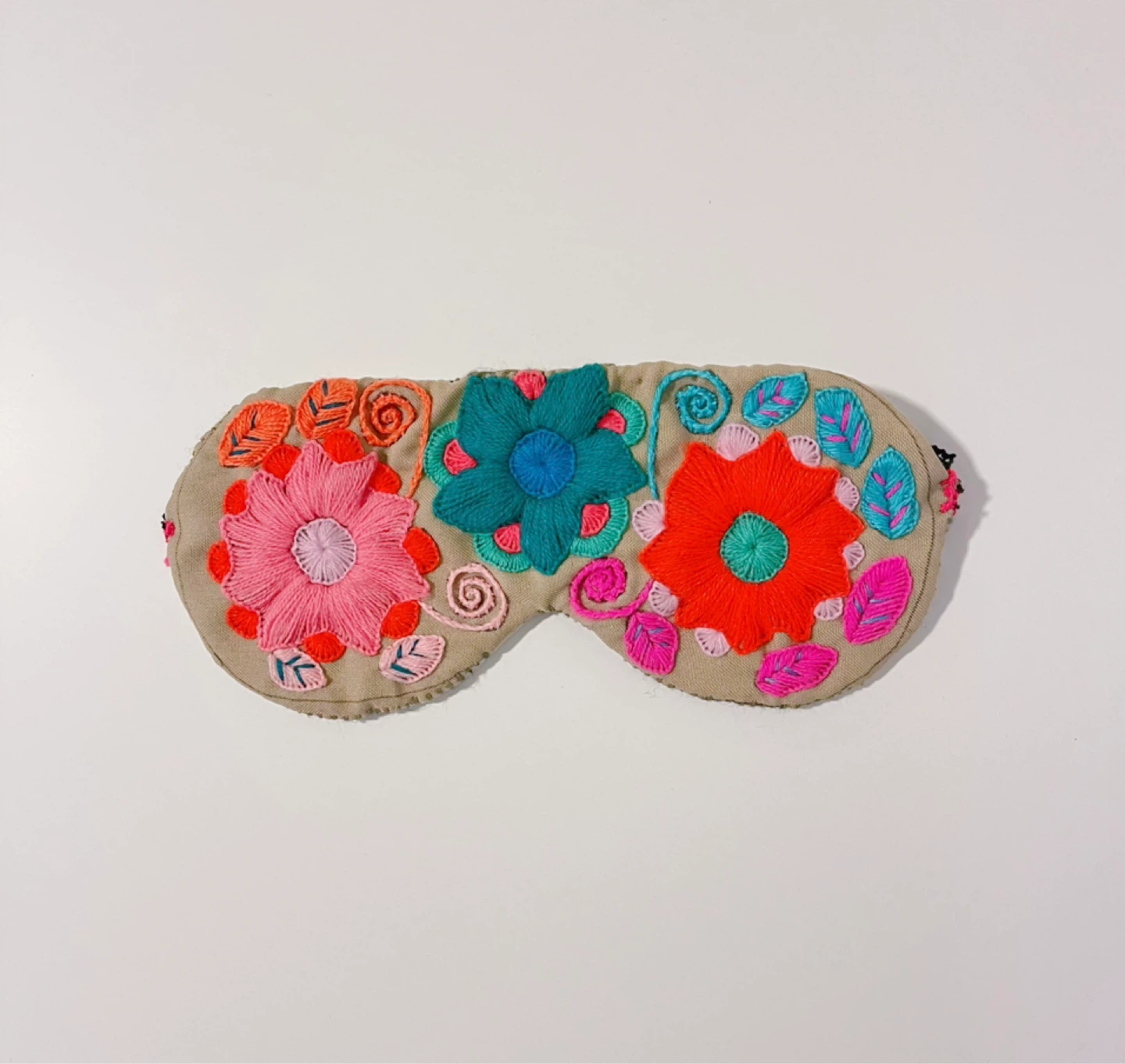 Embroidered Floral Sleep Mask