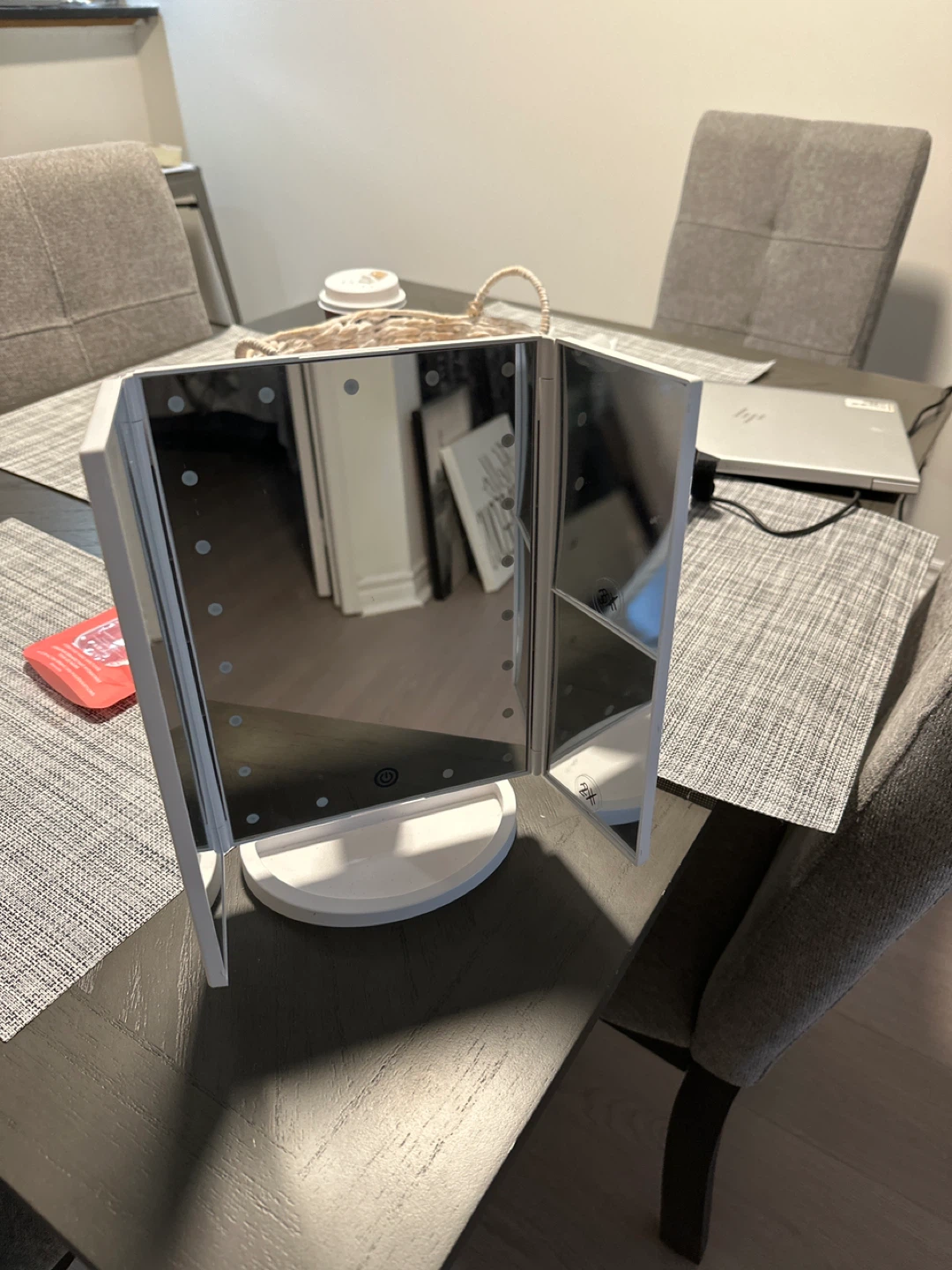 LED Lighted Vanity Mirror - Tri-Fold