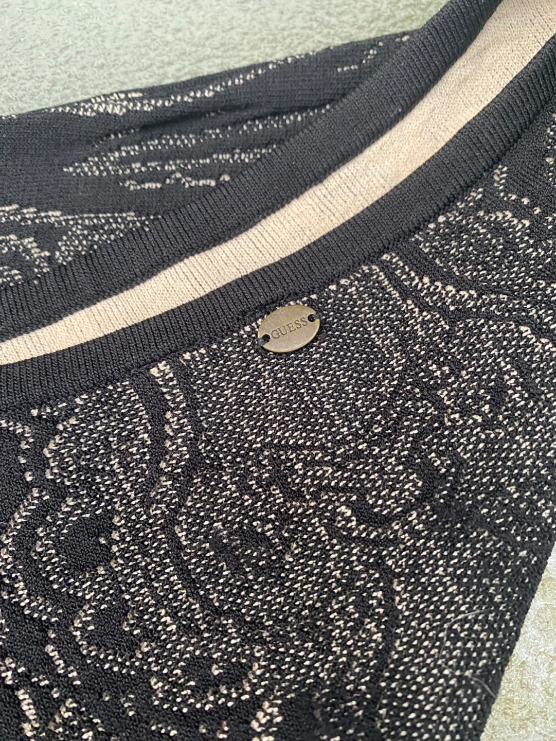 Guess Black & Silver Patterned Off-the-Shoulder Dress - photo 4